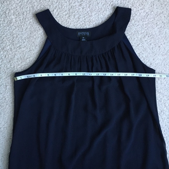Enfocus Studio Navy/Pink Sleeveless Dress size 14 - Picture 6 of 8
